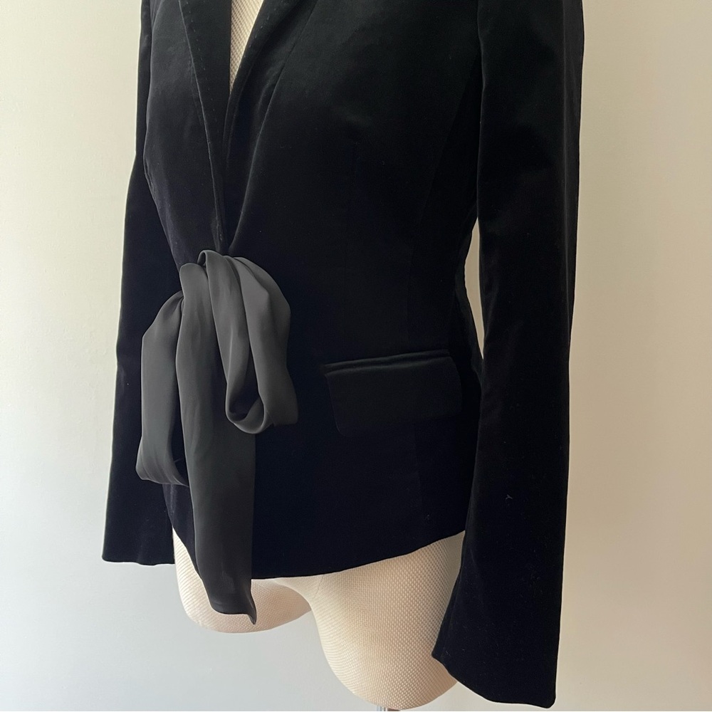 Ann Taylor Velvet Blazer 6 Black - Picture 2 of 7
